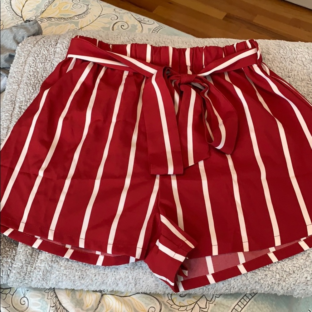 Belted dress shorts